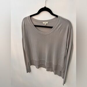 Wilfred Aritzia Libremont: Oversized Long Sleeve Asymmetrical Sweater Gray